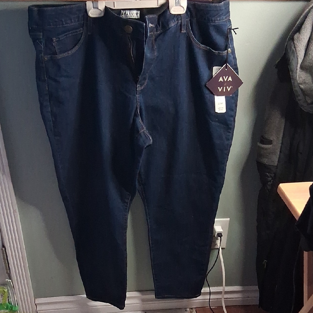 Ava & Viv Women's Dark Blue Skinny Jeans